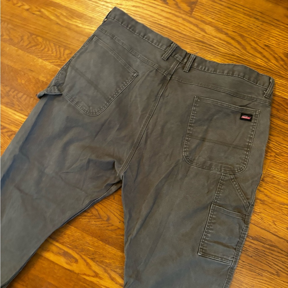 Dickies Pants Gray Carpenter Relaxed Fit Duck Canvas Work Wear Mens‎ 42x32